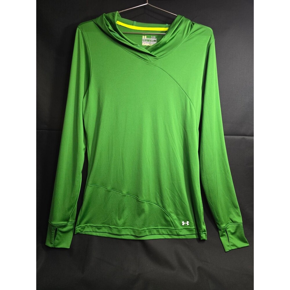 Under Armour Green Hooded Long Sleeve Top NWOT